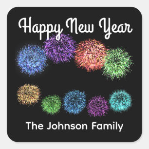 Happy New Year Fireworks #1 Stickers