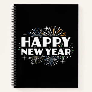 Happy New Year Fireworks Funny New Years Eve NYE E Notebook
