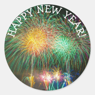 Happy New Year Fireworks Stickers