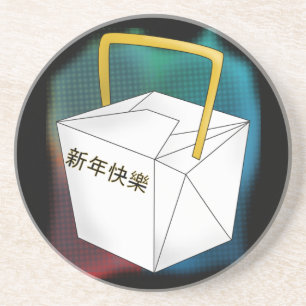 Happy New Year Food Box Coaster