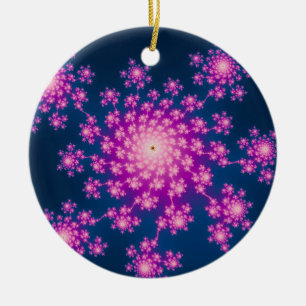 Happy New Year Fractal Ceramic Tree Decoration