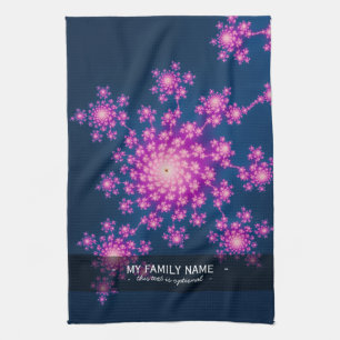 Happy New Year Fractal Tea Towel