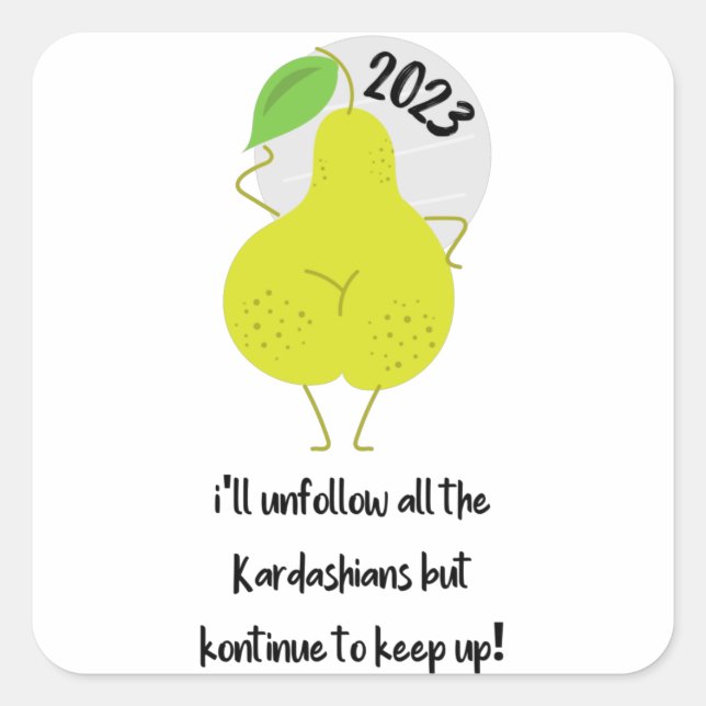 Happy New Year Funny Memes  Square Sticker (Front)