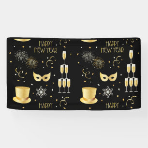Happy New Year GB 1.6x3 Vinyl Banner