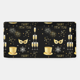 Happy New Year GB 2x1 Vinyl Banner