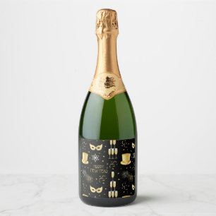 Happy New Year GB Sparkling Wine Label