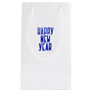 Happy New Year Gift Bag Blue lettering
