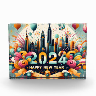 Happy New year gift card 2024 Photo Block