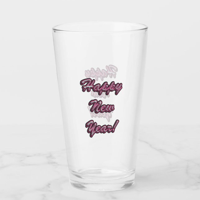Happy New Year Glass (Front)