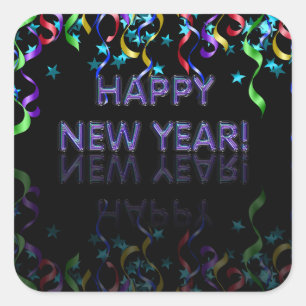 Happy New Year!   Glossy Square Sticker