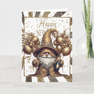Happy New Year Gnome Card