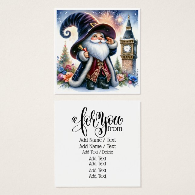 Happy New Year! Gnome Series  (Front & Back)
