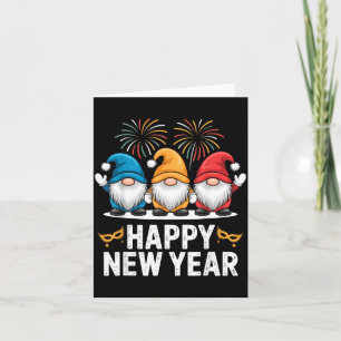 Happy New Year Gnomes For Party Lovers And Festive Card