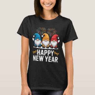 Happy New Year Gnomes For Party Lovers And Festive T-Shirt