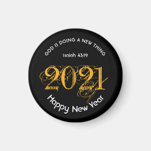 Happy New Year   GOD DOING NEW THING Custom   2021 Magnet