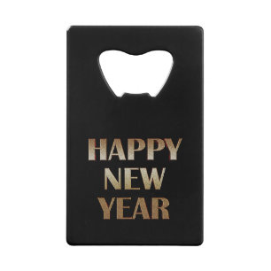 Happy New Year Gold Metallic Text Image