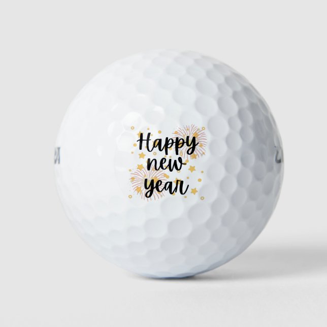 Happy New Year Golf Balls (Front)