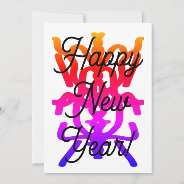 Happy New Year Greeting Card (Front)