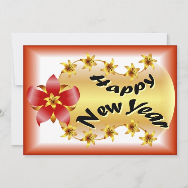Happy New Year Greeting Card (Front)