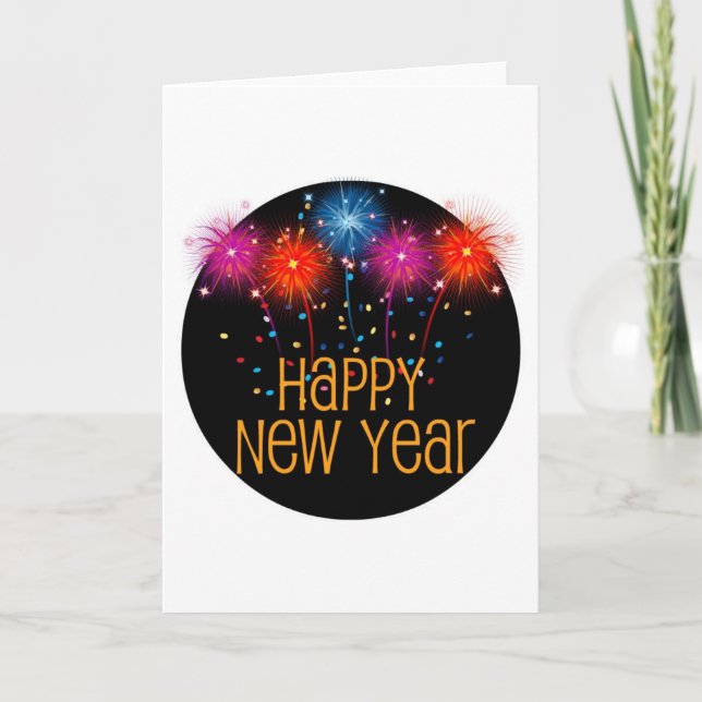 Happy New Year Greeting Card  (Front)