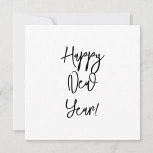 Happy New Year! Greetings Modern Cursive Text Chic Holiday Card