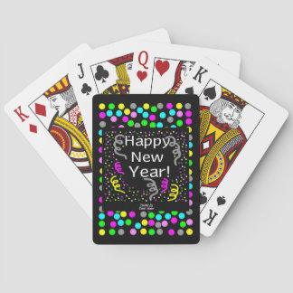 Happy New Year Greetings Playing Cards