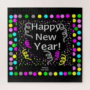 Happy New Year Greetings Puzzle 20" X 20"