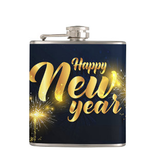 Happy New Year Hip Flask