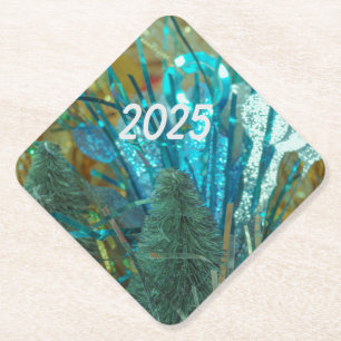 Happy New Year Holiday 2025 event party Paper Coaster