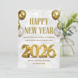 Happy new year holiday card