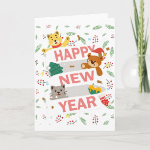 Happy new year holiday card