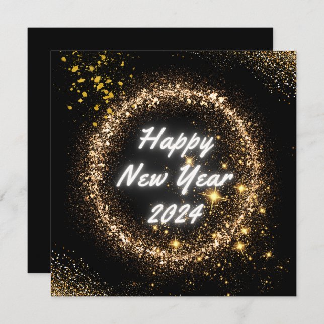 happy new year holiday card (Front/Back)