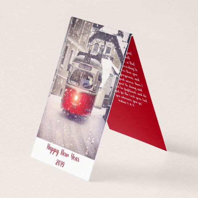 Happy New year  Holiday Card Joshua 1:8-9 (Front)