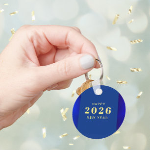 Happy New Year Holiday Key Ring