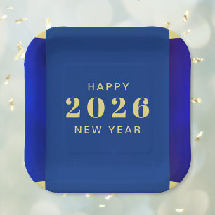 Happy New Year Holiday Paper Plate