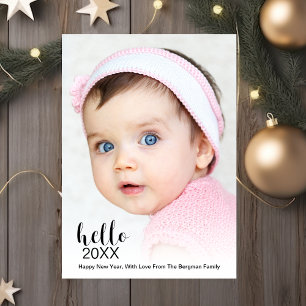Happy New Year Holiday Photo Modern Hello 20XX