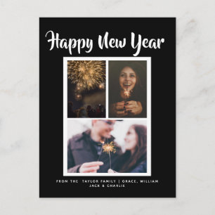Happy New Year Holiday Photo Personalised Postcard