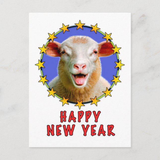 HAPPY NEW YEAR HOLIDAY POSTCARD (Front)