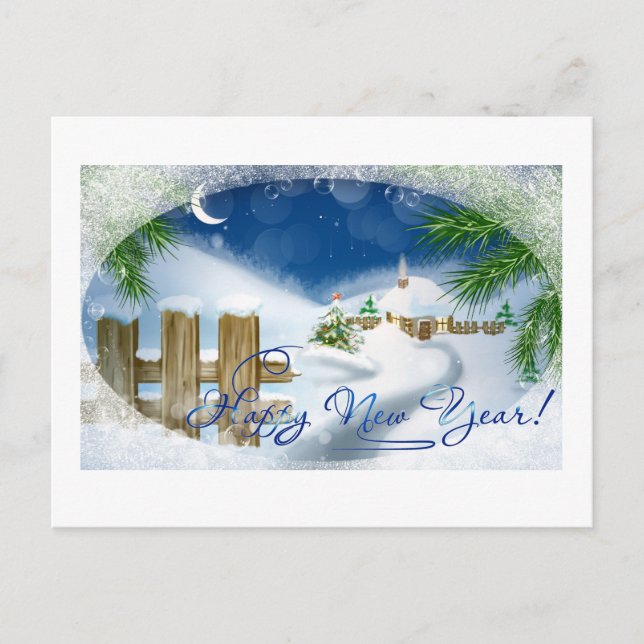 Happy New Year Holiday Postcard (Front)