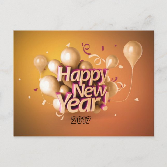 happy new year holiday postcard (Front)