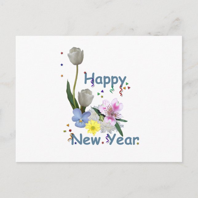 Happy New Year Holiday Postcard (Front)