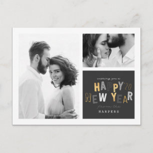 HAPPY NEW YEAR HOLIDAY POSTCARD