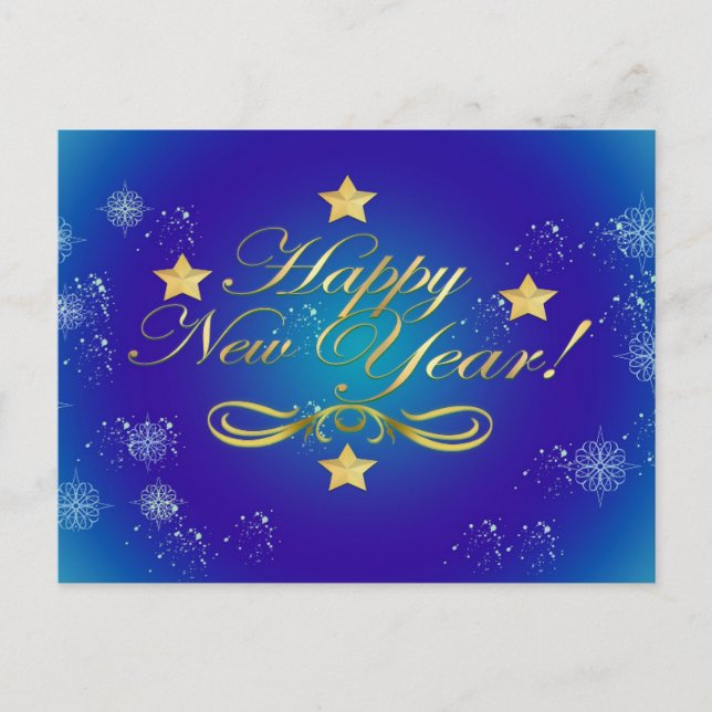 Happy New Year Holiday Postcard (Front)