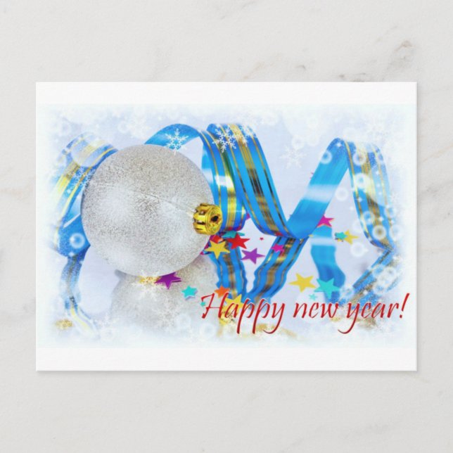 Happy New Year Holiday Postcard (Front)
