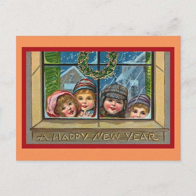Happy New Year Holiday Postcard (Front)