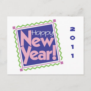 HAPPY NEW YEAR HOLIDAY POSTCARD