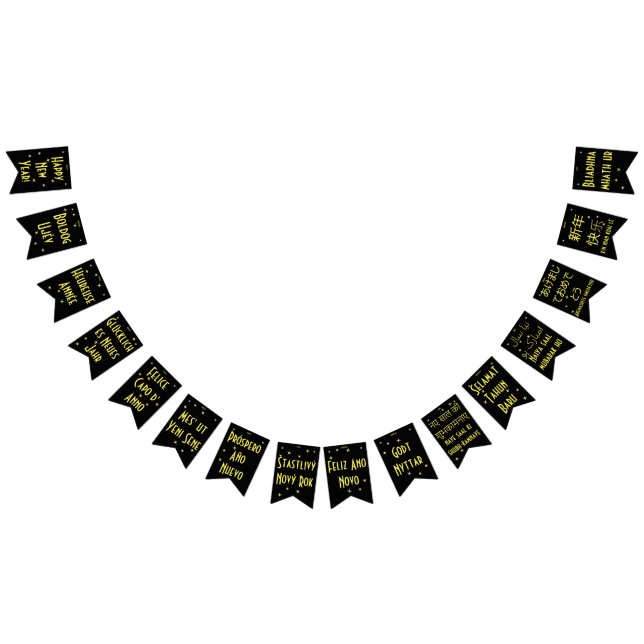 Happy New Year in 16 Languages | International  Bunting (All)