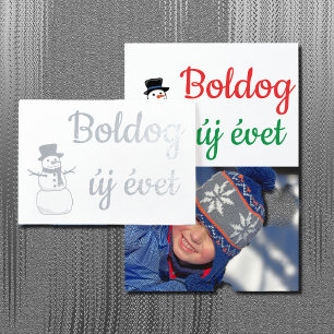 Happy New Year  - in   Hungarian Foil Card