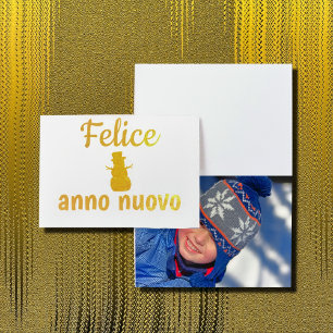 Happy New Year - in Italian Foil Card