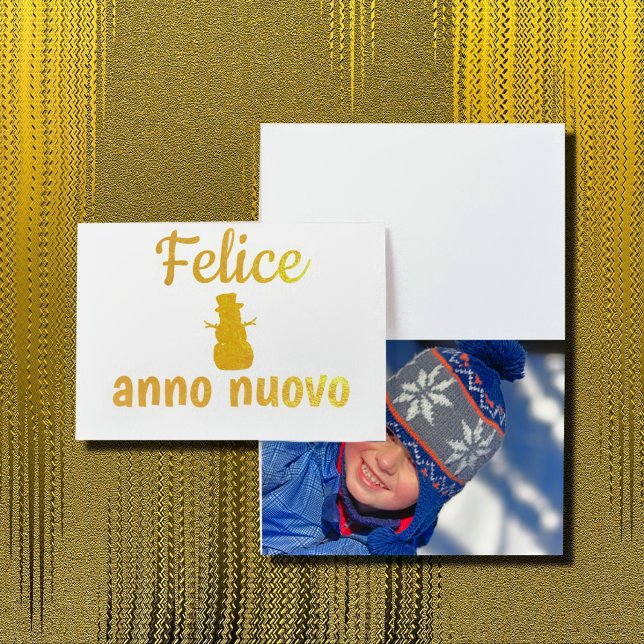 Happy New Year  - in  Italian Foil Card (Creator Uploaded)